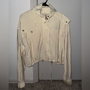 Forever 21 Cream Utility Jacket Size Large